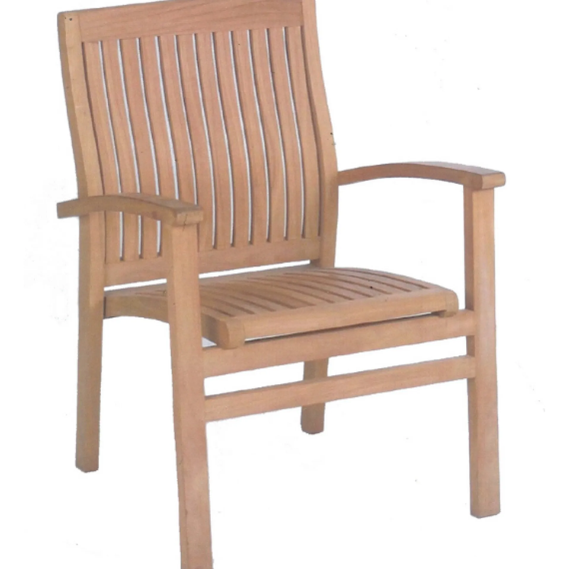 Gescova Gartenstuhl Elizabeth - Teakholz - stapelbar - 56x58x87 cm -