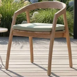 Gescova Gartenstuhl Makassar - Massives Teakholz - Natur