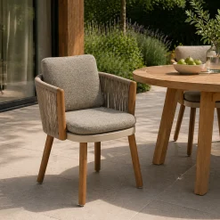 Gescova Gartenstuhl Mendoza - Teakholz & Olefin - 59x55x72cm - Beige