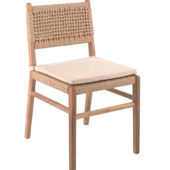 Gescova Gartenstuhl Minoli - Recyceltes Teakholz mit Seil - 47x57x84 cm -