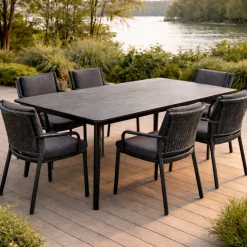 Gescova Gartentisch Basile - Aluminium & HPL - 100x200cm -