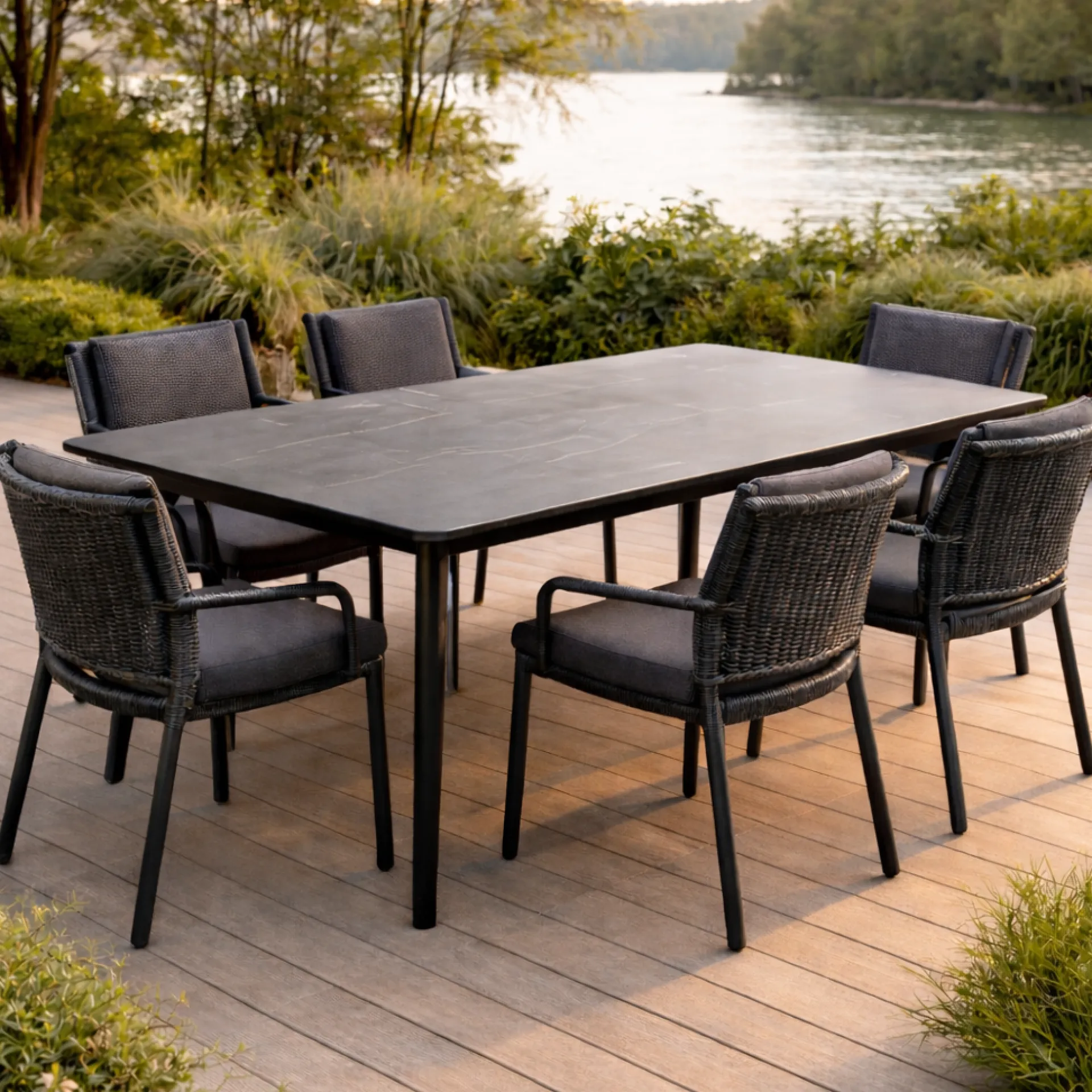 Gescova Gartentisch Basile - Aluminium & HPL - 100x200cm -