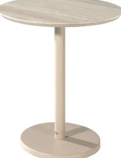 Gescova Gartentisch Cardiff - Aluminium & Keramik - Ø70x75cm - /Travertin