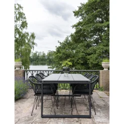 House Nordic Gartentisch Denver - 210x100x75 cm - grau/schwarz
