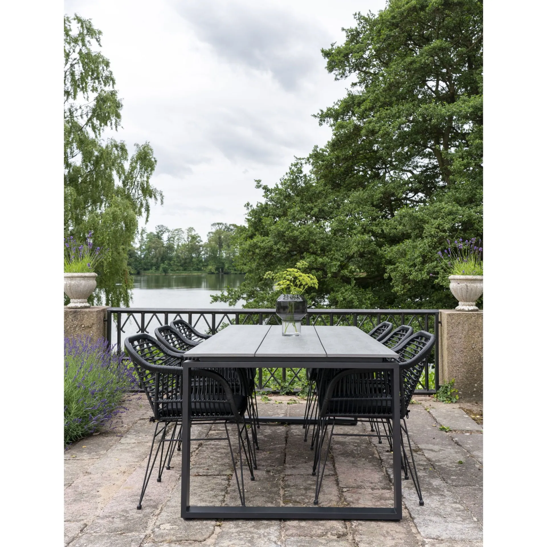 House Nordic Gartentisch Denver - 210x100x75 cm - grau/schwarz