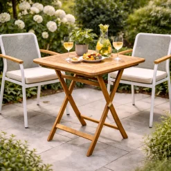 Gescova Gartentisch Dorset - klappbar - 70x70x75 cm - Teakholz