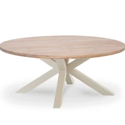 Gescova Gartentisch Feliz Ø180cm Teakholz Aluminium Beige
