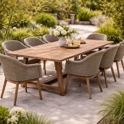 Gescova Gartentisch Isabella - recyceltes Teakholz - 300x110cm -