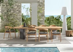 Gescova Gartentisch Rossi - Teakholz 320x120x75 cm - Braun