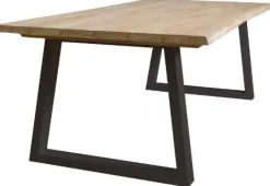Gescova Gartentisch Tree Trunk - Aluminium & Teak - 240x100 cm - Dunkelgrau/Braun