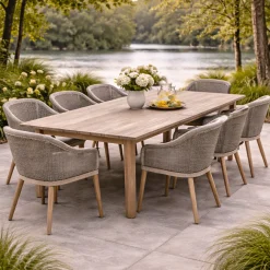 Gescova Gartentisch Tunis - Teakholz, 290x105x75 cm,