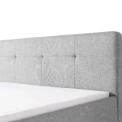 Gepolstertes Doppelbett Nils 180x200cm - grau