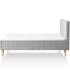 Gepolstertes Doppelbett Nils 180x200cm - grau