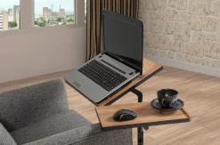Emob Glen Laptop-Stehpult | 100 % MELAMIN | Atlantische Kiefer, Schwarz