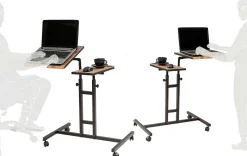 Emob Glen Laptop-Stehpult | 100 % MELAMIN | Atlantische Kiefer, Schwarz