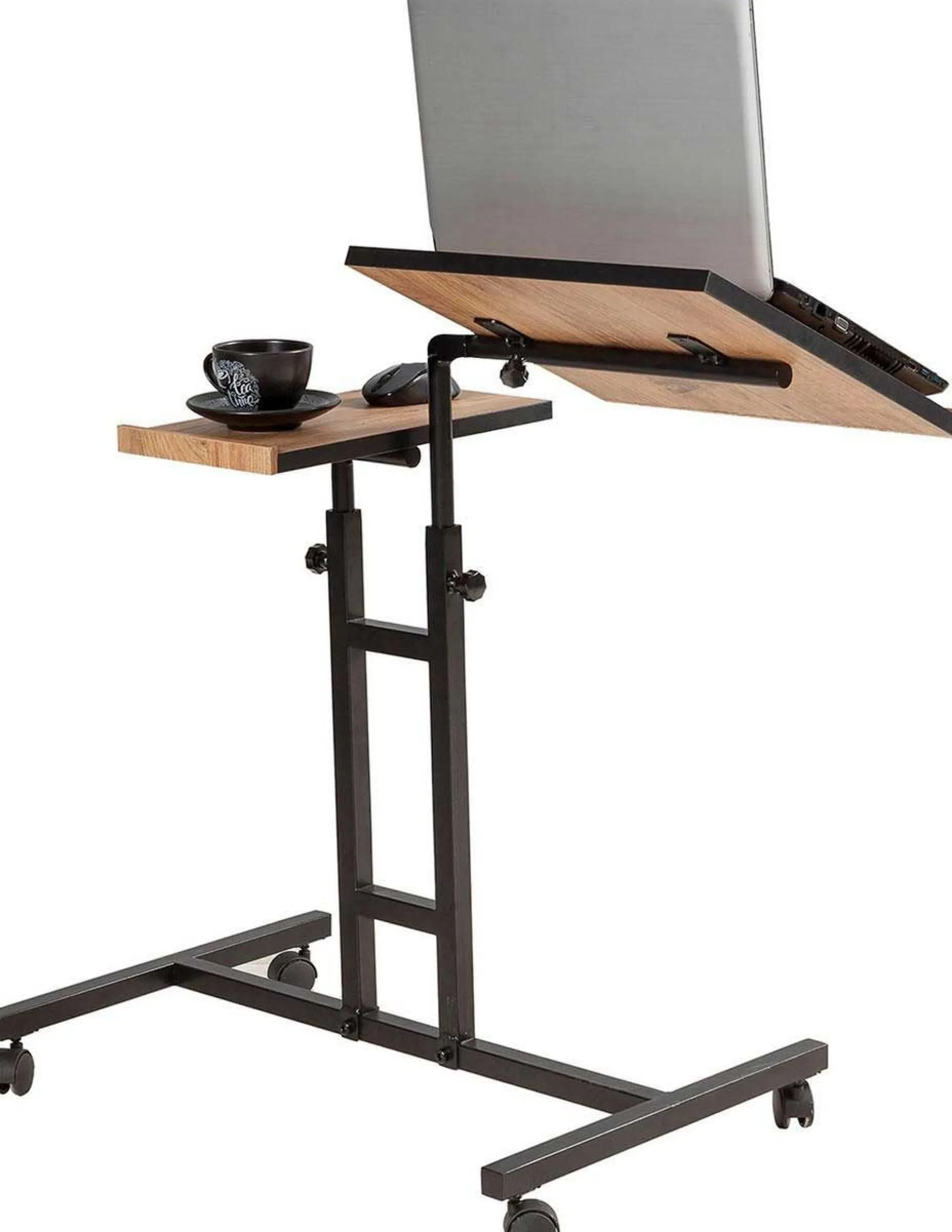 Emob Glen Laptop-Stehpult | 100 % MELAMIN | Atlantische Kiefer, Schwarz