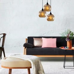 Emob Gold Kronleuchter | METALLGEHÄUSE | Gold, Schwarz