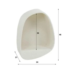 Goutte Wandregal 46 cm - Marmorverbundstoff