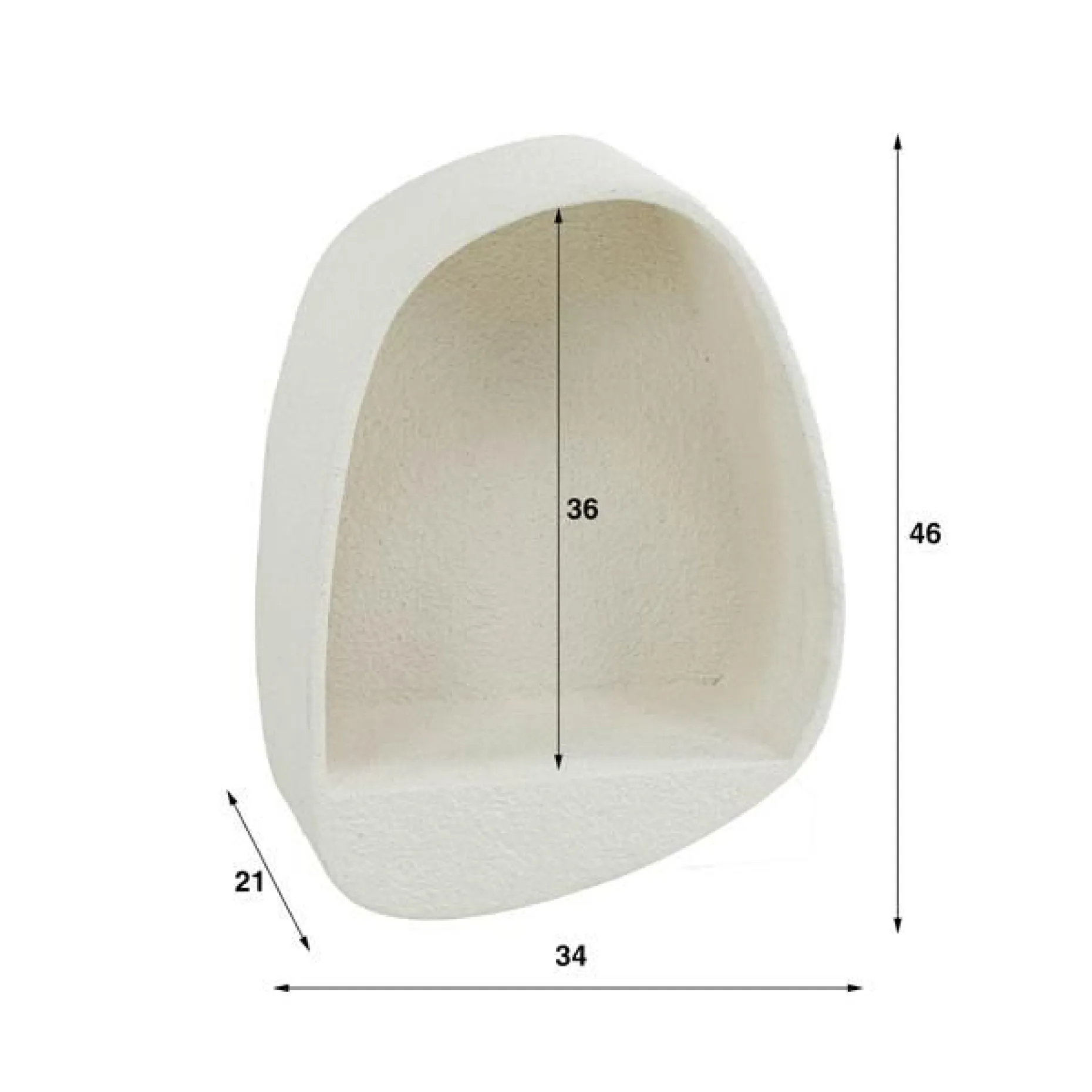 Goutte Wandregal 46 cm - Marmorverbundstoff