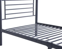 Graues Metallbett Sammy 90x200 | Rahmen 97x210 | H-H 80