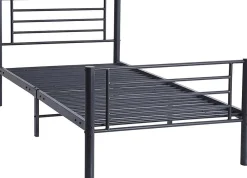 Graues Metallbett Sammy 90x200 | Rahmen 97x210 | H-H 80