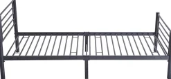 Graues Metallbett Sammy 90x200 | Rahmen 97x210 | H-H 80