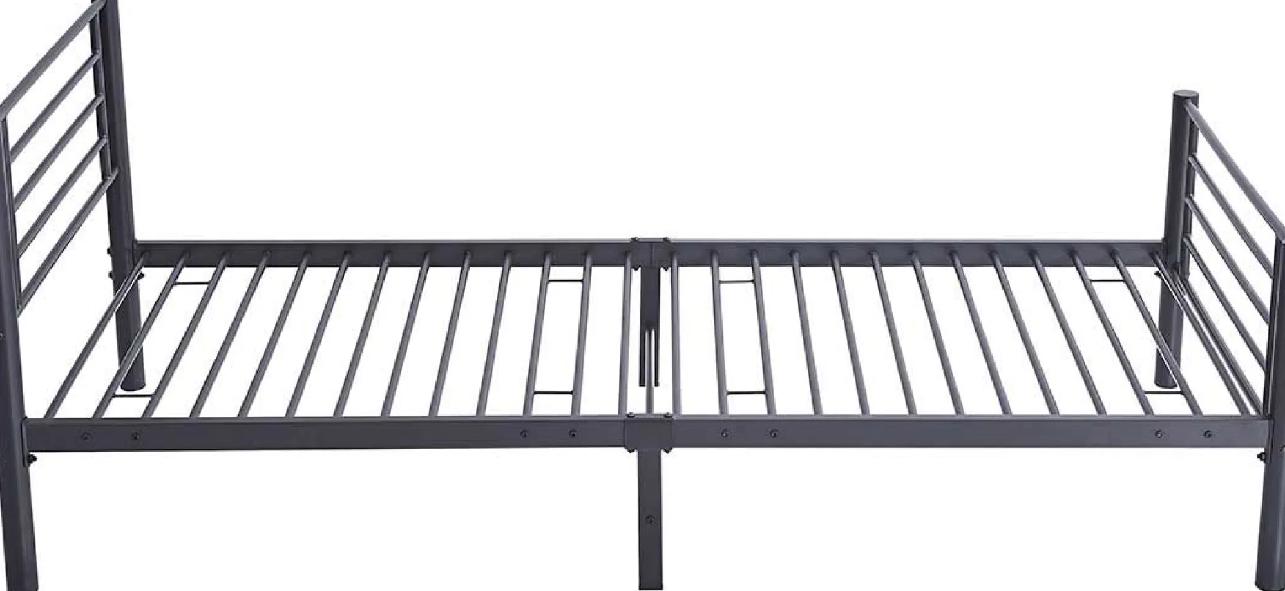 Graues Metallbett Sammy 90x200 | Rahmen 97x210 | H-H 80