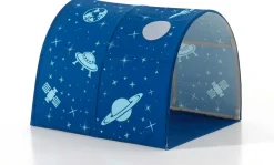 Halbhochbett Bett Charlotte mit Bettzelt und Tunnel Astro - weiß
