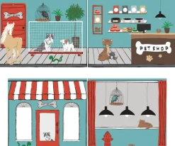 Halbhochbett Charlotte mit Schlafzelt Pet Shop - weiß