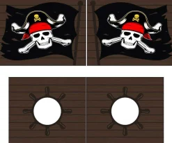 Halbhochbett Forrest mit Bettzelt Caribbean Pirates - Buchenholz