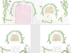Halbhochbett Forrest mit Schlafzelt, Tunnel und Aufbewahrungstaschen Birdy - Buchenholz