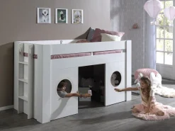 Halbhochbett Freya mit Spielraum - Weiß