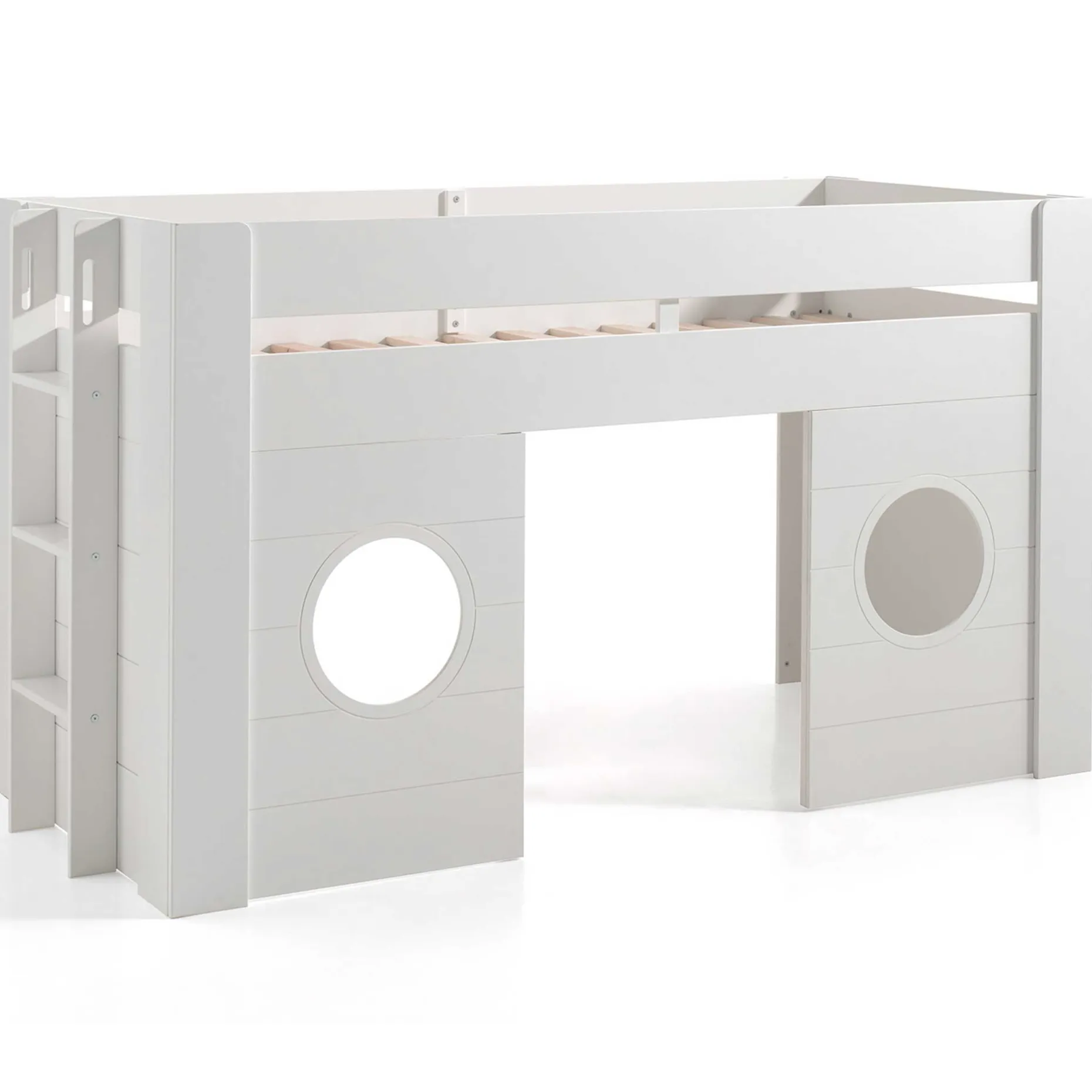 Halbhochbett Freya mit Spielraum - Weiß