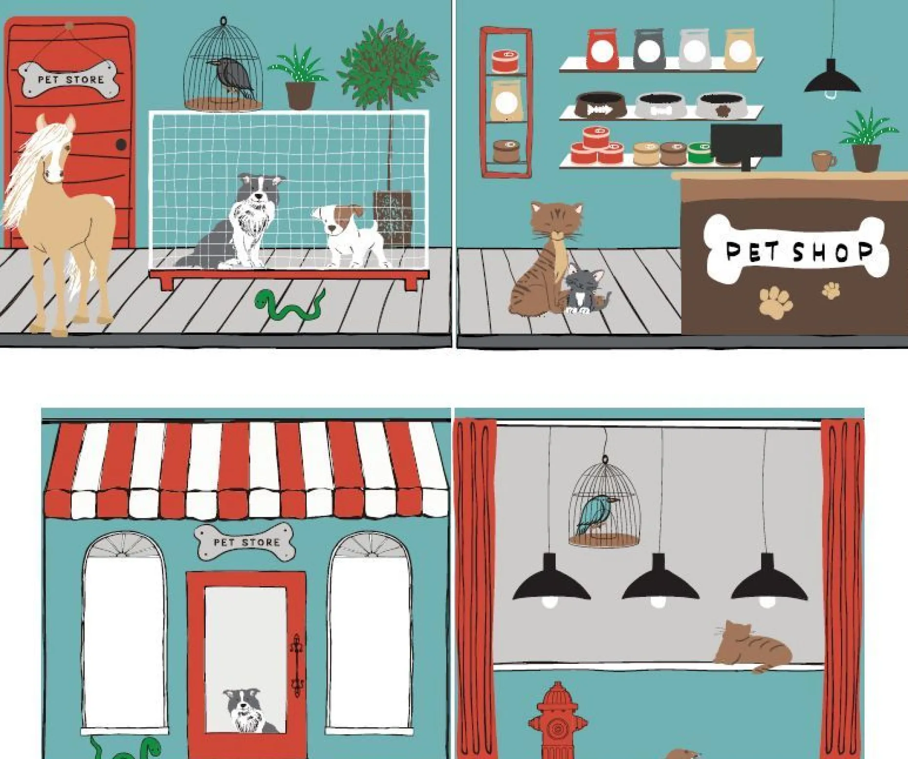 Halbhochbett mit Rutsche Astrid mit Schlafzelt Pet Shop - weiß