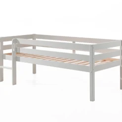 Halbhochbett Pip 90x200 cm mit 3 Schubladen und 1 Wandregal-weiß