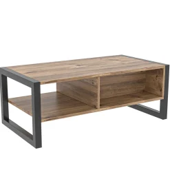 Emob Haldizen Couchtisch | 100 % MELAMIN | Atlantische Kiefer, Schwarz