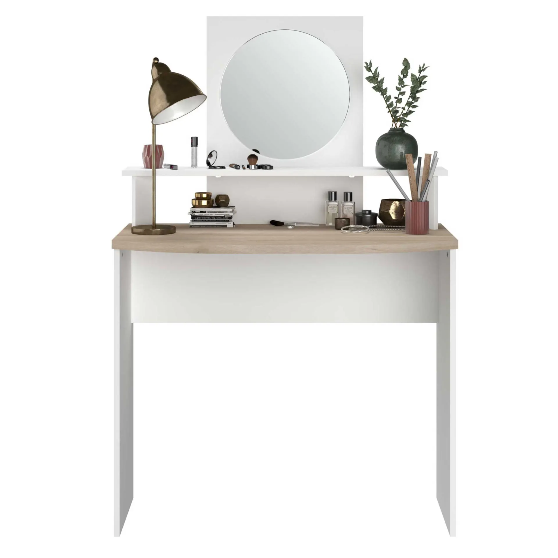 Kinder Parisot Hardy Schminktisch-136cm-mit Spiegel-/Eiche
