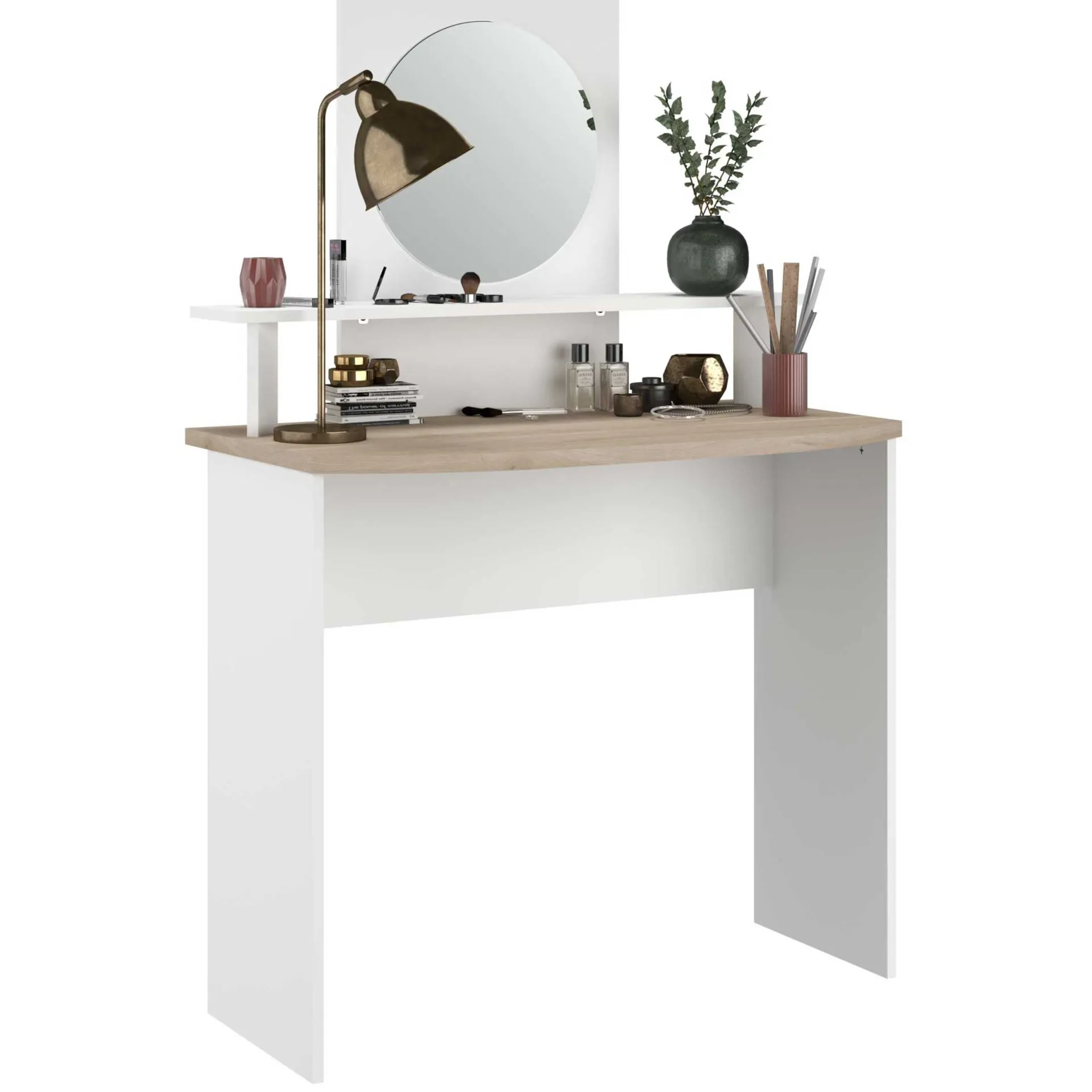 Kinder Parisot Hardy Schminktisch-136cm-mit Spiegel-/Eiche