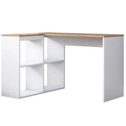 Emob HA113 Schreibtisch | 100 % Melamin | Eiche, Weiß