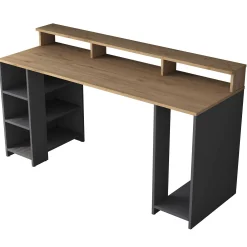 Kinder Emob HA110 Schreibtisch | 100 % MELAMIN | Walnuss, Anthrazit