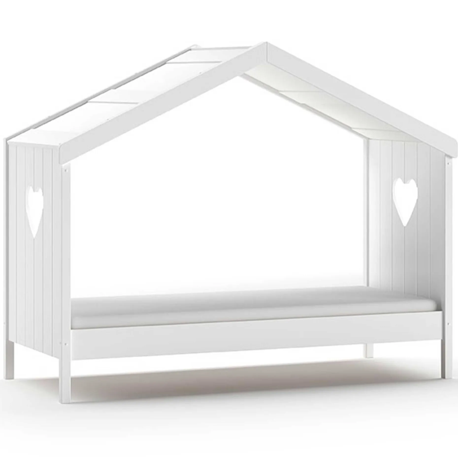 Hausbett Amori 90x200 cm mit Rausfallschutz - weiß