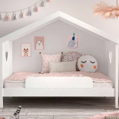 Hausbett Amori 90x200 cm mit Rausfallschutz - weiß