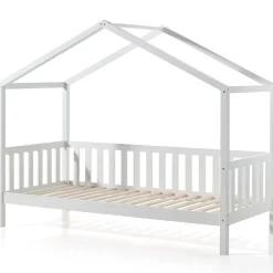 Hausbett Dallas 2 90x200 mit Bettkasten - weiß