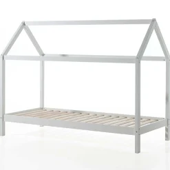 Hausbett Dallas 1 90x200 mit Bettkasten - weiß