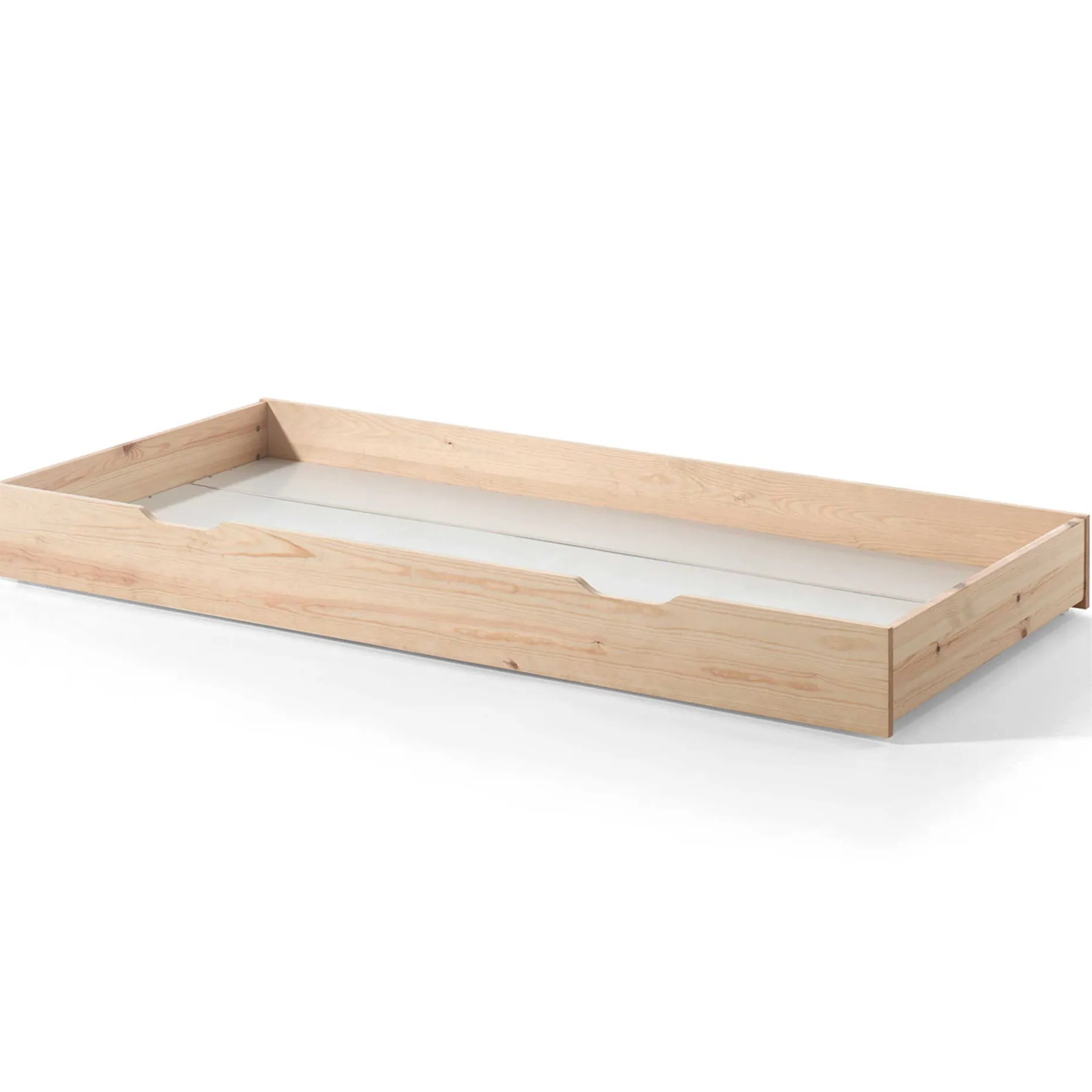 Hausbett Dallas 3 90x200 mit Bettkasten und Voile mit Schmetterlingsmuster - kieferholz/rosa