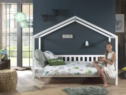 Hausbett Dallas 2 90x200 - weiß
