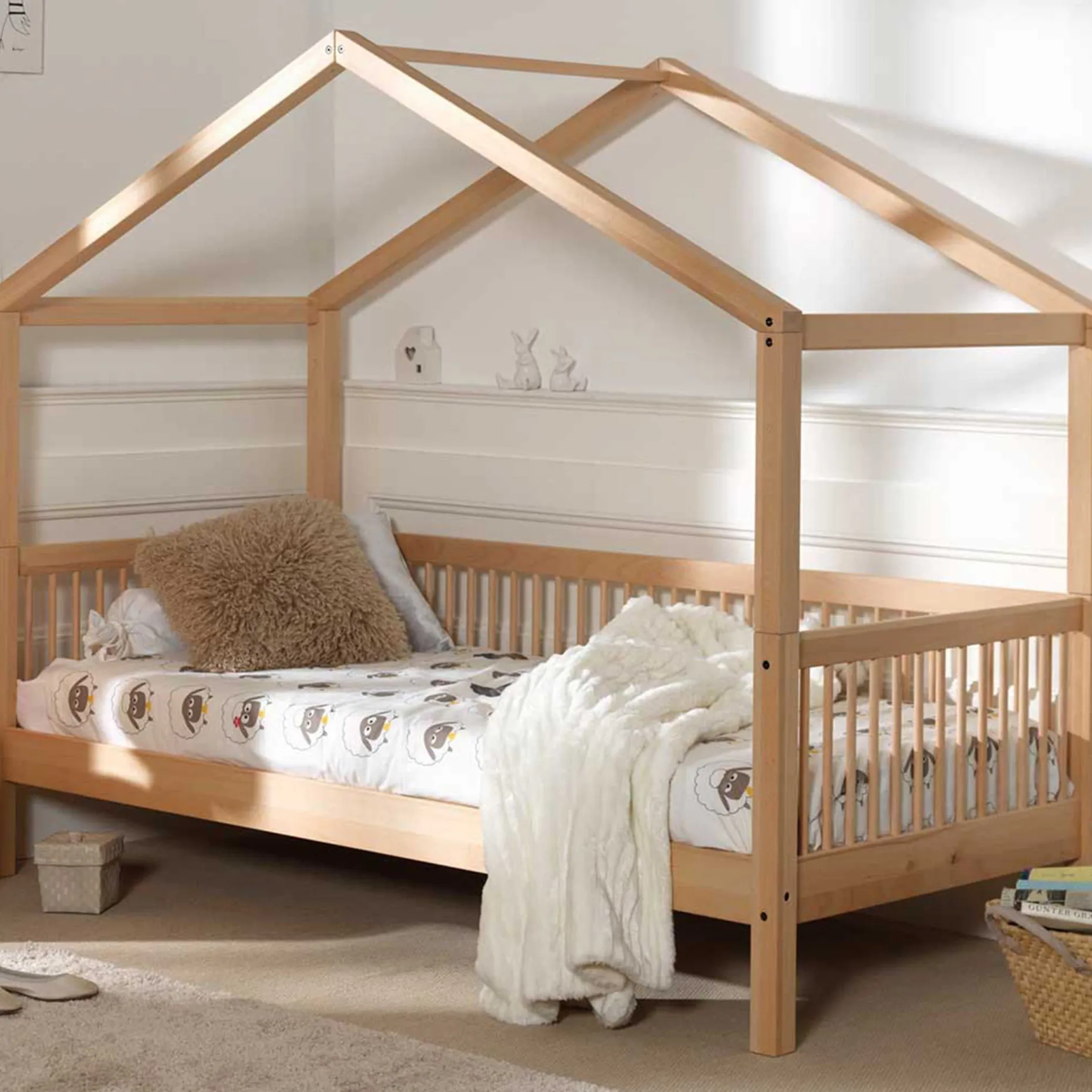 Hausbett Forrest 90x200cm - Massivholz Buche