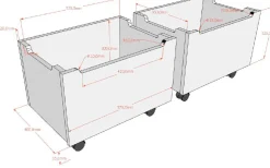 Hausbett Forrest - 90 x 200cm - mit Leiter, Aufbewahrungskästen und Schlafzelt - Buche - weiß