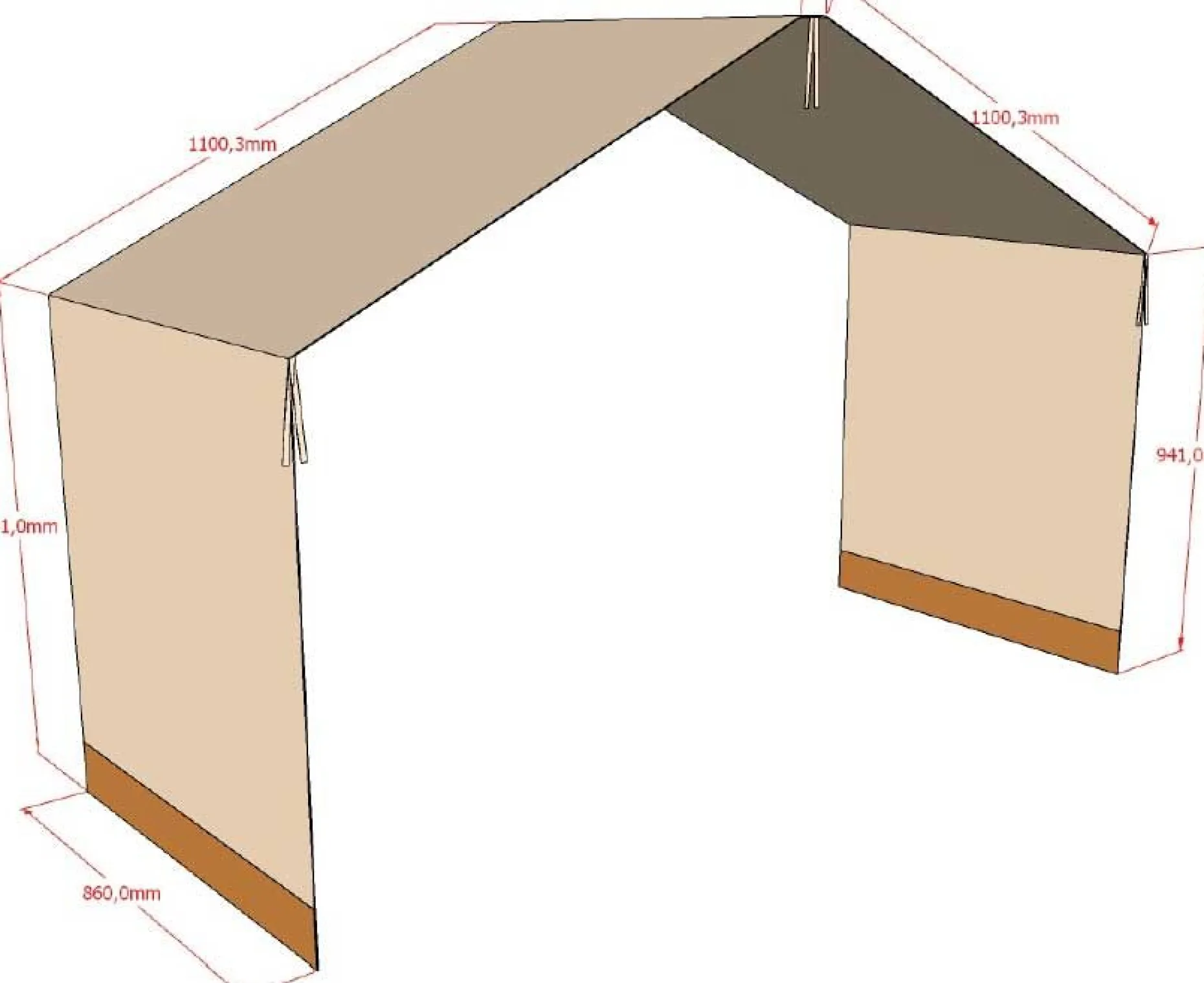 Hausbett Forrest - 90x200cm - mit Rutsche, Aufbewahrungskästen und Schlafzelt - Buche - weiß