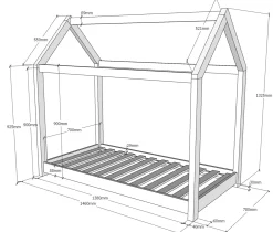 Hausbett Home 70x140 - weiß